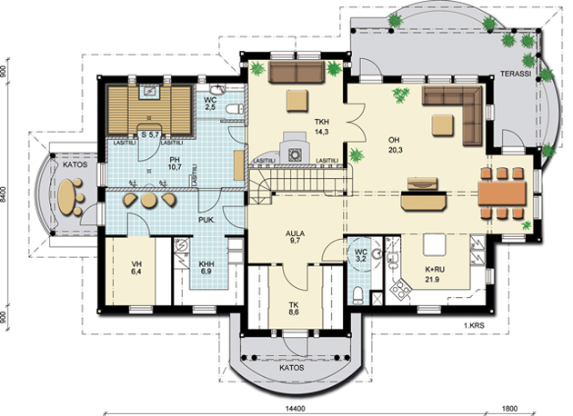 планировка финского дома серии романтик 153 этаж дома 1